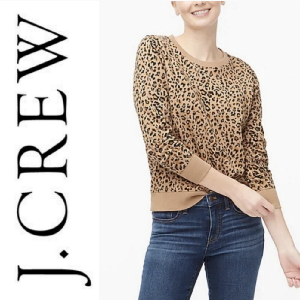 NWT JCrew Factory Animal Print Sweatshirt